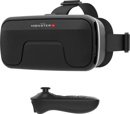 IRUSU Monster 3d VR headset box with remote controller for gaming  (Smart Glasses, Black)